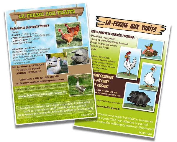 Flyers Cartes anniv, cartes visites